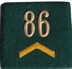 Bild von Korporal Schulterpatte Infanterie 86. Preis gilt für 1 Stück